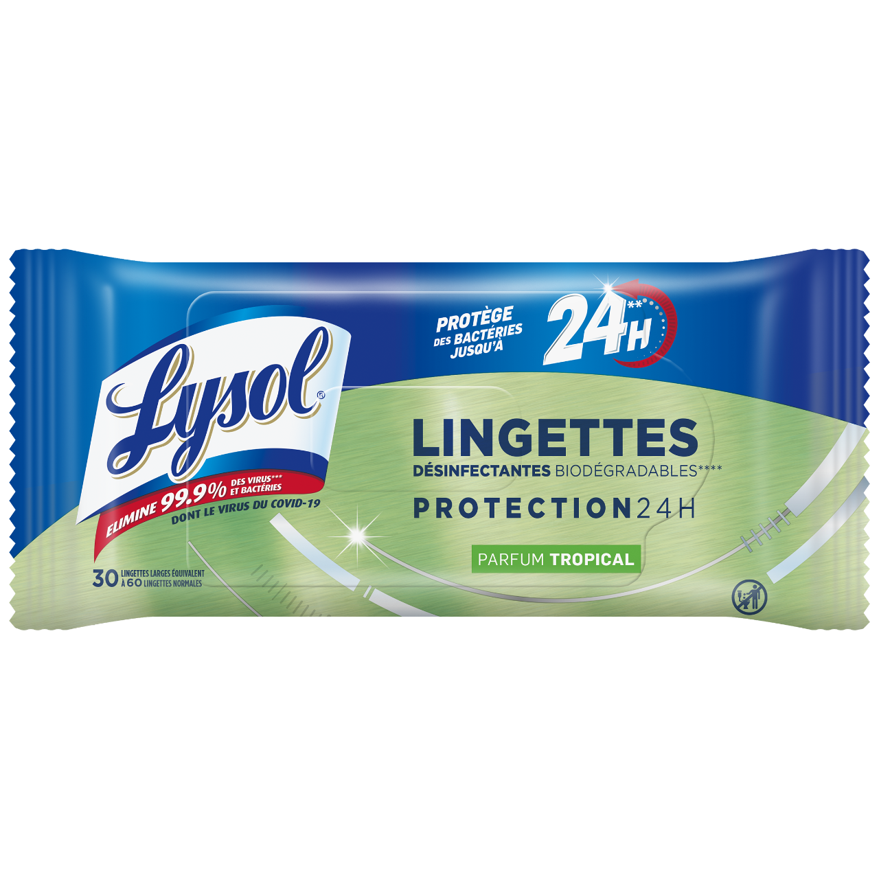 LYSOL Lingette désinfectante chute d'eau printanière 35 unités  10059631755534